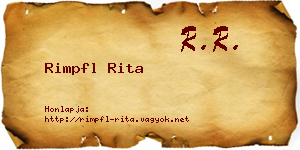 Rimpfl Rita névjegykártya